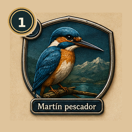 Martín pescador adventure badge